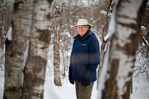 MIKE DEAL / WINNIPEG FREE PRESS
Writes of Spring poet, Harvey Jenkins, on one of the paths in Assiniboine Forest which has served as a place of refuge for him during the pandemic. 
Harvey Jenkins completed the 800 km Santiago de Compostela pilgrimage in 2010 and published the book Haiku Moments on the Camino: France to Finisterre. 
210414 - Wednesday, April 14, 2021.