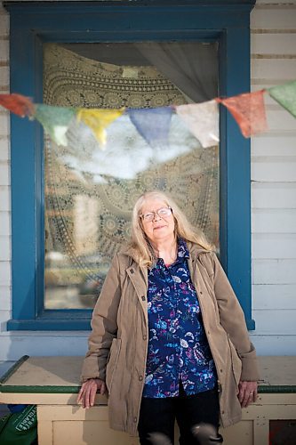 MIKE DEAL / WINNIPEG FREE PRESS
Writes of Spring poet, Carolyn Hoople Creed, on the front porch of her son's house where she would go to find peace during the pandemic. 
Carolyn Hoople Creed is a poet and Associate Professor at University College of the North.
210417 - Saturday, April 17, 2021.
