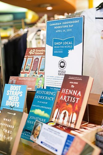 MIKAELA MACKENZIE / WINNIPEG FREE PRESS

A Canadian Independent Bookstore day display at McNally Robinson Booksellers in Winnipeg on Monday, April 19, 2021. For Ben story.
Winnipeg Free Press 2020.