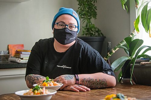 MIKAELA MACKENZIE / WINNIPEG FREE PRESS

Ashley Hebel, head chef at Frenchway Cafe on Corydon, poses for a portrait in Winnipeg on Monday, April 19, 2021. For Eva Wasney story.
Winnipeg Free Press 2020.