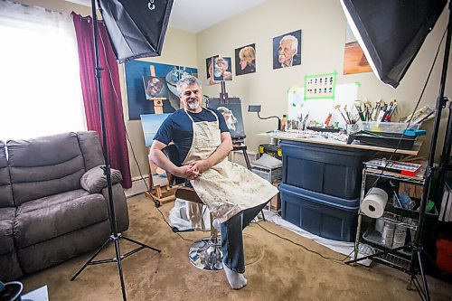 MIKAELA MACKENZIE / WINNIPEG FREE PRESS

JD Hawk, one local artist who has dipped his art in the waters of the burgeoning NFT art space, poses for a portrait at his home studio area in Winnipeg on Tuesday, April 20, 2021. For Joel Schlesinger story.
Winnipeg Free Press 2020.