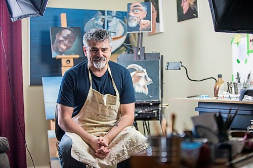 MIKAELA MACKENZIE / WINNIPEG FREE PRESS

JD Hawk, one local artist who has dipped his art in the waters of the burgeoning NFT art space, poses for a portrait at his home studio area in Winnipeg on Tuesday, April 20, 2021. For Joel Schlesinger story.
Winnipeg Free Press 2020.