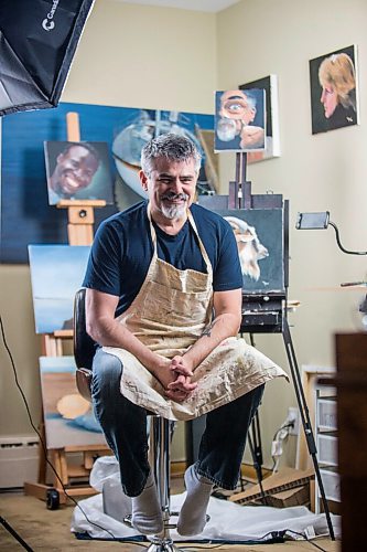 MIKAELA MACKENZIE / WINNIPEG FREE PRESS

JD Hawk, one local artist who has dipped his art in the waters of the burgeoning NFT art space, poses for a portrait at his home studio area in Winnipeg on Tuesday, April 20, 2021. For Joel Schlesinger story.
Winnipeg Free Press 2020.