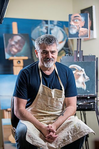 MIKAELA MACKENZIE / WINNIPEG FREE PRESS

JD Hawk, one local artist who has dipped his art in the waters of the burgeoning NFT art space, poses for a portrait at his home studio area in Winnipeg on Tuesday, April 20, 2021. For Joel Schlesinger story.
Winnipeg Free Press 2020.