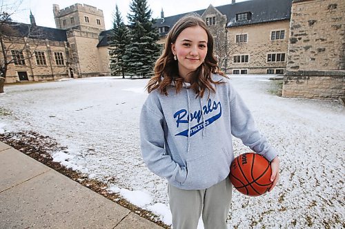 JOHN WOODS / WINNIPEG FREE PRESS
Annika Goodbrandson, a grade 12 Selkirk Royals basketball player, is photographed at the Canadian Mennonite University (CMU) in Winnipeg Tuesday, April 20, 2021, and she will be playing with the CMU Blazers in the fall. 

Reporter: Allen