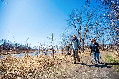 MIKAELA MACKENZIE / WINNIPEG FREE PRESS

Kerry (left) and Betty Ann Hossack go for a walk at Beaudry Provincial Park on Thursday, April 22, 2021. The two regularly walk at the park, and skied there in the winter. Standup.
Winnipeg Free Press 2020.