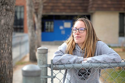 RUTH BONNEVILLE / WINNIPEG FREE PRESS 

Local - Vaccines for teachers 

David Livingstone School grade 1 and two teacher, Melissa Livingstone, is happy to hear she now qualifies to receive the COVID vaccine.  

Photo taken outside  David Livingstone School on Friday. 

April 23,  2021