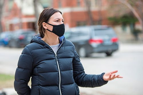 MIKAELA MACKENZIE / WINNIPEG FREE PRESS

Kaleigh Wojcik speaks to the Free Press about vaccine eligibility in West Broadway in Winnipeg on Monday, April 26, 2021. For Cody story.
Winnipeg Free Press 2020.