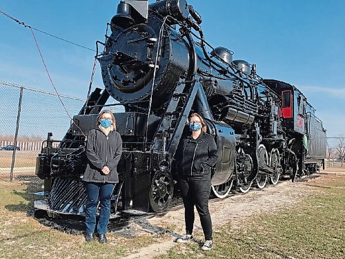 Canstar Community News Transcona Museum and the Save 2747 committee hope a new capital campaign can raise the $493,000 needed to build a permanent home for CN2747, the first steam locomotive built in Western Canada, which rolled off the line at the Transcona Shops on April 19, 1926. Pictured, from left: Jennifer Maxwell, assistant museum curator, and Alanna Horejda, museum curator and 2747 committee co-chair, in front of CN2747. (SHELDON BIRNIE/CANSTAR/THE HERALD)