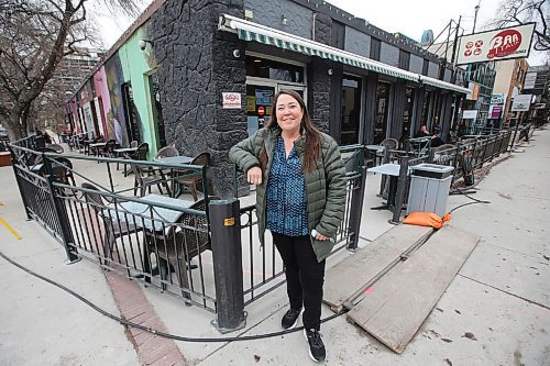 JOHN WOODS / WINNIPEG FREE PRESS
Rhea Collison, Bar Italia operating manager, photographed on the restaurant patio on Corydon in Winnipeg Monday, April 26, 2021. 

Reporter: Abas