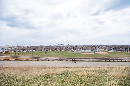 MIKAELA MACKENZIE / WINNIPEG FREE PRESS

Jean and Lisa Neron and their dog, Turk, walk in Westview Park in Winnipeg on Wednesday, April 28, 2021. Standup.
Winnipeg Free Press 2020.