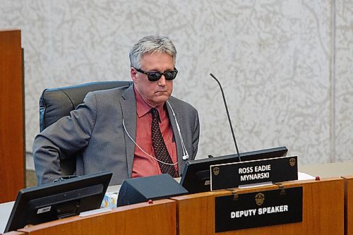 MIKE DEAL / WINNIPEG FREE PRESS
Winnipeg City Councillor Ross Eadie (Mynarski) during council meeting Thursday morning at City Hall.
210429 - Thursday, April 29, 2021.
