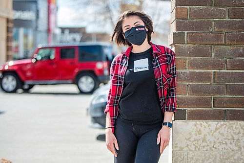 MIKAELA MACKENZIE / WINNIPEG FREE PRESS

Sam Stephenson, who lives in one of the new high priority neighbourhoods (and is therefore eligible for the vaccine well before she expected to be), poses for a portrait in Winnipeg on Thursday, April 29, 2021. For Malak story.
Winnipeg Free Press 2020.