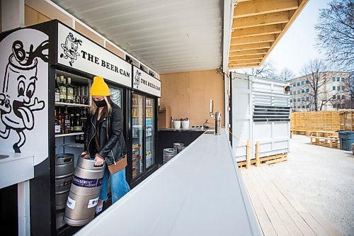 MIKAELA MACKENZIE / WINNIPEG FREE PRESS

Laura Cameron stocks the fridge at the Beer Can by the Granite Curling Club, which will be opening tomorrow, in Winnipeg on Friday, April 30, 2021. Standup.
Winnipeg Free Press 2020.