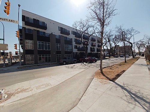 Canstar Community News This mixed-use building at the intersection of Westminister Avenue and Maryland Street intersection is one of a few new multi-unit residential projects built in West Broadway in recent years.