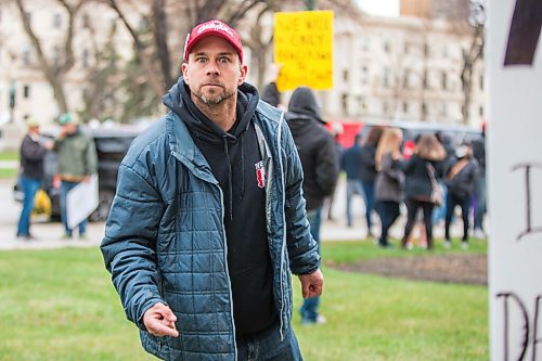 MIKAELA MACKENZIE / WINNIPEG FREE PRESS

Patrick Allard shouts at media at a protest supporting the seven churches fighting pandemic restrictions in court in front of the Law Courts in Winnipeg on Monday, May 3, 2021. For JS story.
Winnipeg Free Press 2020.