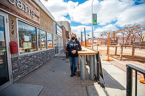 MIKAELA MACKENZIE / WINNIPEG FREE PRESS

Betsy Hiebert, owner of Cocoabeans Bakeshop and Cafe, talks about how street work has affected her business in Winnipeg on Tuesday, May 4, 2021. For Erik Pindera story.
Winnipeg Free Press 2020.