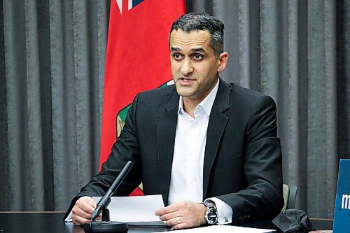 James Snell / Pool
Dr. Jazz Atwal, acting deputy chief public health officer, provides a COVID-19 update at the Manitoba Legislative Building in Winnipeg on Friday, May 7, 2021.