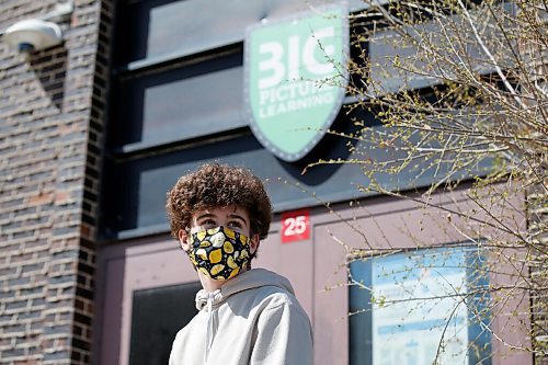 JOHN WOODS / WINNIPEG FREE PRESS
Maples MET school student Zachary Ireland is photographed outside the school on Jefferson in Winnipeg Monday, May 10, 2021. 

Reporter: Abas