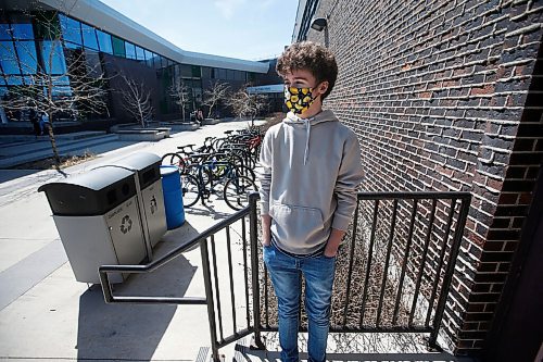 JOHN WOODS / WINNIPEG FREE PRESS
Maples MET school student Zachary Ireland is photographed outside the school on Jefferson in Winnipeg Monday, May 10, 2021. 

Reporter: Abas