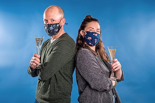 MIKAELA MACKENZIE / WINNIPEG FREE PRESS

Ben Sigurdson and Eva Wasney pose for a portrait for their new food and wine newsletter in Winnipeg on Wednesday, May 12, 2021. For - story.
Winnipeg Free Press 2020.