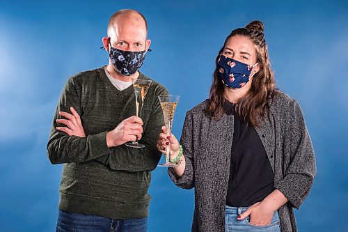 MIKAELA MACKENZIE / WINNIPEG FREE PRESS

Ben Sigurdson and Eva Wasney pose for a portrait for their new food and wine newsletter in Winnipeg on Wednesday, May 12, 2021. For - story.
Winnipeg Free Press 2020.