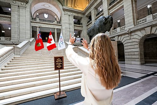 RUTH BONNEVILLE / WINNIPEG FREE PRESS

Local Standup - Manitoba's 150th BDAY

An aide working at the Legislature takes a picture of flags set up on the grand staircase at the Legislative Building on Wednesday in honour of the provinces 150th birthday.  

The province of Manitoba was created by The Manitoba Act, which received royal assent on May 12, 1870, and was officially incorporated into Confederation on July 15 that year.

May 12, 2021

