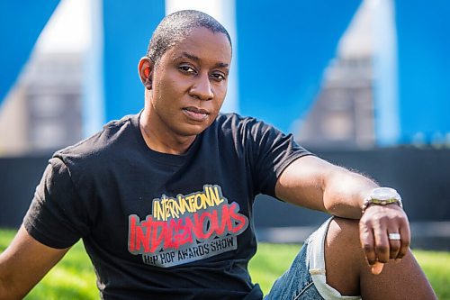 MIKAELA MACKENZIE / WINNIPEG FREE PRESS

Chris Sharpe, one of the local organizers of the first-ever International Indigenous Hip Hop Awards Show, poses for a portrait at The Forks in Winnipeg on Tuesday, May 18, 2021. For Ben Waldman story.
Winnipeg Free Press 2020.