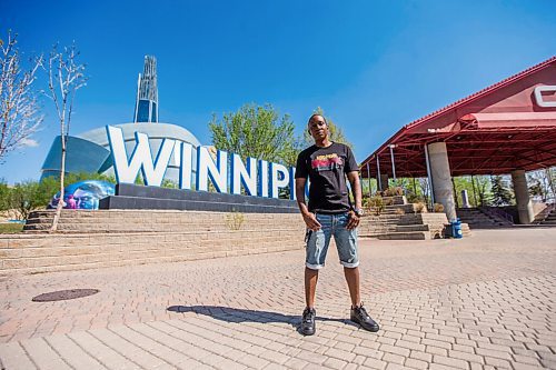 MIKAELA MACKENZIE / WINNIPEG FREE PRESS

Chris Sharpe, one of the local organizers of the first-ever International Indigenous Hip Hop Awards Show, poses for a portrait at The Forks in Winnipeg on Tuesday, May 18, 2021. For Ben Waldman story.
Winnipeg Free Press 2020.