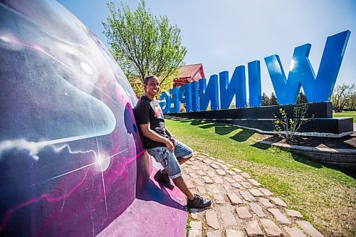 MIKAELA MACKENZIE / WINNIPEG FREE PRESS

Chris Sharpe, one of the local organizers of the first-ever International Indigenous Hip Hop Awards Show, poses for a portrait at The Forks in Winnipeg on Tuesday, May 18, 2021. For Ben Waldman story.
Winnipeg Free Press 2020.