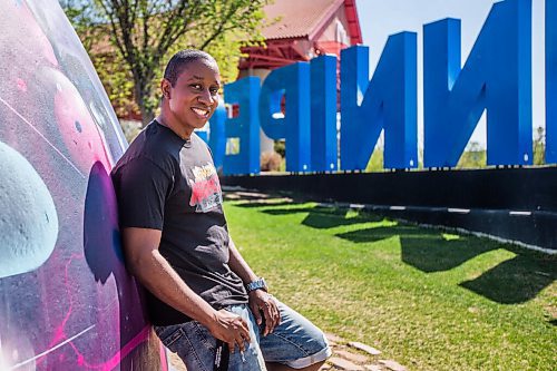 MIKAELA MACKENZIE / WINNIPEG FREE PRESS

Chris Sharpe, one of the local organizers of the first-ever International Indigenous Hip Hop Awards Show, poses for a portrait at The Forks in Winnipeg on Tuesday, May 18, 2021. For Ben Waldman story.
Winnipeg Free Press 2020.