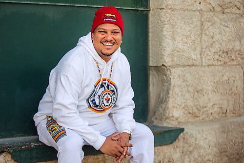 MIKAELA MACKENZIE / WINNIPEG FREE PRESS

Sal Ibrahim (aka Sly Skeeta), who is nominated for Breakthrough Artist of the year at this years International Indigenous Hip Hop Awards show, poses for a portrait in downtown Winnipeg on Tuesday, May 18, 2021. For Ben Waldman story.
Winnipeg Free Press 2020.