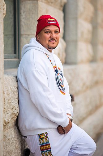 MIKAELA MACKENZIE / WINNIPEG FREE PRESS

Sal Ibrahim (aka Sly Skeeta), who is nominated for Breakthrough Artist of the year at this years International Indigenous Hip Hop Awards show, poses for a portrait in downtown Winnipeg on Tuesday, May 18, 2021. For Ben Waldman story.
Winnipeg Free Press 2020.