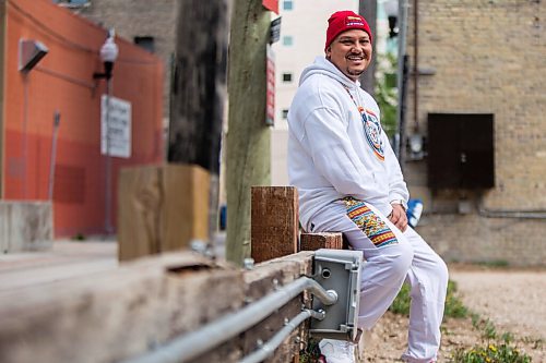 MIKAELA MACKENZIE / WINNIPEG FREE PRESS

Sal Ibrahim (aka Sly Skeeta), who is nominated for Breakthrough Artist of the year at this years International Indigenous Hip Hop Awards show, poses for a portrait in downtown Winnipeg on Tuesday, May 18, 2021. For Ben Waldman story.
Winnipeg Free Press 2020.