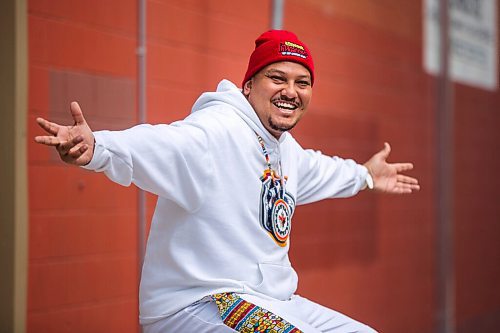 MIKAELA MACKENZIE / WINNIPEG FREE PRESS

Sal Ibrahim (aka Sly Skeeta), who is nominated for Breakthrough Artist of the year at this years International Indigenous Hip Hop Awards show, poses for a portrait in downtown Winnipeg on Tuesday, May 18, 2021. For Ben Waldman story.
Winnipeg Free Press 2020.