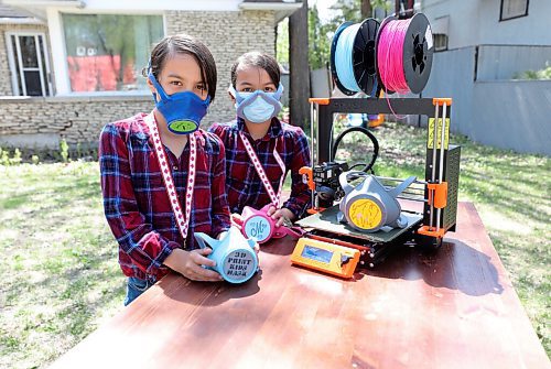 RUTH BONNEVILLE / WINNIPEG FREE PRESS

LOCAL - science fair

Twin sisters,  Ruth Turk (left) and Miriam Turk with their masks they made with their 3D printer for their school science fair project.  

VIRUS SCIENCE FAIR: Grade 4 twins from Winnipeg (homeschoolers) clinched a noteworthy award at the annual Manitoba Schools Science Symposium in late April - in recognition of their outstanding work in creating a 3D printed mask design. The MSSS held its first-ever virtual event on its 50th annivesary last month. Miriam and Ruth Turk's science fair project was one of the only ones that involved COVID-19 this year. 

Reporter, Maggie 

May 18, 2021

