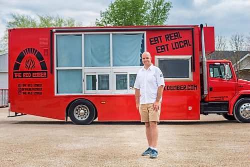 MIKAELA MACKENZIE / WINNIPEG FREE PRESS

Red Ember owner Steffen Zinn poses for a portrait with his food truck, currently parked in storage, in Oak Bluff on Wednesday, May 19, 2021. City councillor Shawn Nason is urging the city to offer 10% rebates on food truck permits, stating fewer are being applied for during the pandemic, and Zinn said hes not sure a rebate would be enough. For Joyanne Pursaga story.
Winnipeg Free Press 2020.