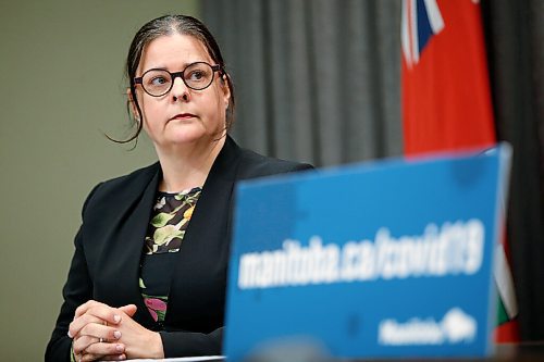 JOHN WOODS / WINNIPEG FREE PRESS
Health and Seniors Care Minister Heather Stefanson announces new COVID-19 restrictions for the long weekend at a press conference at the Manitoba Legislature in Winnipeg Thursday, May 20, 2021. 

Reporter: ?