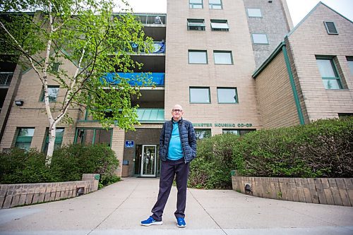 MIKAELA MACKENZIE / WINNIPEG FREE PRESS

Richard Freeman, member of Westminster Housing Co-operative, poses for a portrait in front of the building in Winnipeg on Friday, May 21, 2021. He has seen up-close how affordable housing has changed people's lives, giving the stability to overcome challenges and thrive. For Dylan story.
Winnipeg Free Press 2020.