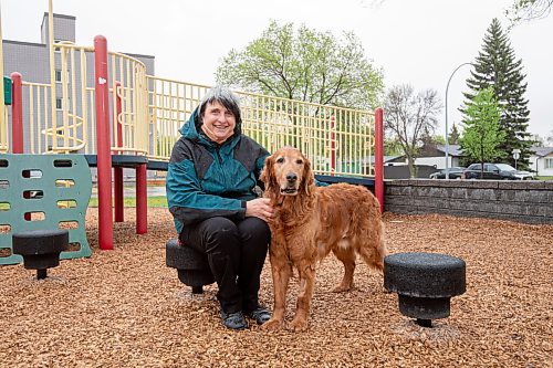 MIKE SUDOMA / WINNIPEG FREE PRESS  
Gerrie Prymak and her dog Max have both been long time volunteers in the North end community and are both excited to for the startup of the Little Stars Playhouse, a program for children upto 5 years old.
May 21, 2021