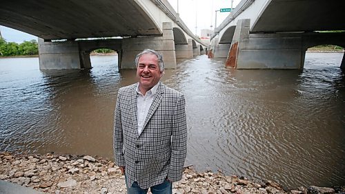 JOHN WOODS / WINNIPEG FREE PRESS
Eric Bibeau, University of Manitoba professor of renewable energy, is photographed beside the Red River in Winnipeg Tuesday, May 25, 2021. Bibeau looks at what Manitoba Hydros future is in a de-carbonizing world.

Reporter: Lawrynuik