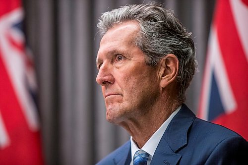 MIKAELA MACKENZIE / WINNIPEG FREE PRESS

Premier Brian Pallister announces new restrictions at the Manitoba Legislative Building in Winnipeg on Thursday, May 27, 2021. For Larry Kusch story.
Winnipeg Free Press 2020.