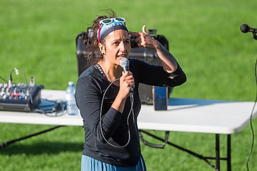 MIKAELA MACKENZIE / WINNIPEG FREE PRESS

Lynne Nelson speaks at an anti-mask rally at The Forks in Winnipeg on Friday, May 28, 2021. For Temur story.
Winnipeg Free Press 2020.