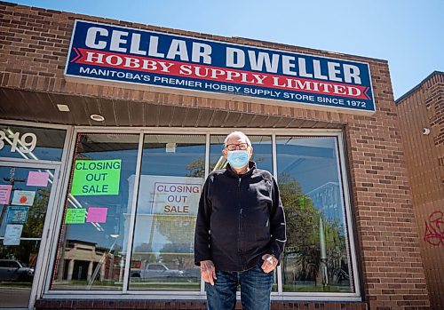 MIKE SUDOMA / WINNIPEG FREE PRESS
Cellar Dweller owner, Gerry Fingler, stands in front of his store. Cellar Dweller closed this past Saturday after being in business for 49 years in Winnipegs North End
May 28, 2021