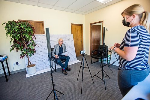 MIKAELA MACKENZIE / WINNIPEG FREE PRESS

Dr. Don Klassen films a video promoting vaccinations with videographer Wendy Klassen and dr. Don Klassen  at City Hall in Winkler on Monday, May 31, 2021. For Malak Abas story.
Winnipeg Free Press 2020.