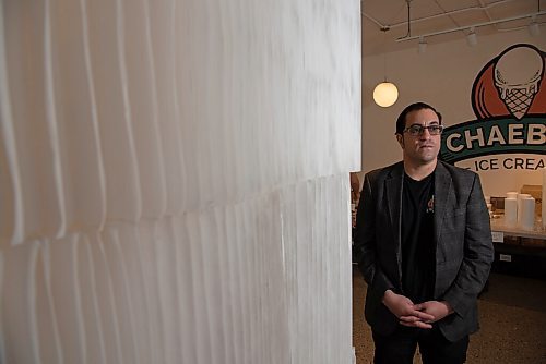 ALEX LUPUL / WINNIPEG FREE PRESS  

Joseph Chaeban, owner of Chaeban Ice Cream, poses for a portrait in his shop in Winnipeg Tuesday, June 1, 2021. The popular Osborne shop is now expanding into cheesemaking.

Reporter: Eva Wasney