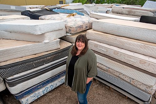 ALEX LUPUL / WINNIPEG FREE PRESS  

Mother Earth Recycling CEO Jessica Floresco poses for a portrait in the recycling centre's facilities in Winnipeg Tuesday, June 1, 2021. The Indigenous owned and operated company has diverted 50,000 mattresses away from the landfill in Manitoba in the last five years.

Reporter: Ben Waldman