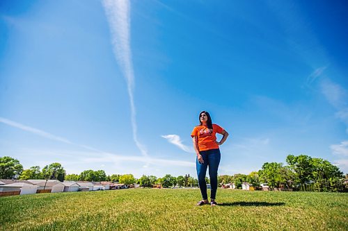 MIKAELA MACKENZIE / WINNIPEG FREE PRESS

Erica Daniels, who directed the newly-released eight-part series documenting the Seven Sacred Teachings, poses for a portrait at Braeside Park in Winnipeg on Thursday, June 3, 2021. For Ben Waldman story.
Winnipeg Free Press 2021.