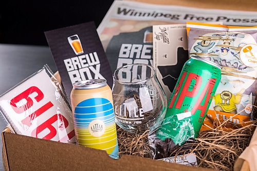 MIKAELA MACKENZIE / WINNIPEG FREE PRESS

The Winnipeg Free Press Brew Box, which includes local beer and goodies, in Winnipeg on Monday, June 7, 2021. For Erin Lebar.
Winnipeg Free Press 2021.