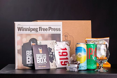 MIKAELA MACKENZIE / WINNIPEG FREE PRESS

The Winnipeg Free Press Brew Box, which includes local beer and goodies, in Winnipeg on Monday, June 7, 2021. For Erin Lebar.
Winnipeg Free Press 2021.